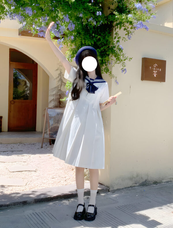 神戸お嬢様学校 白色 セーラーワンピース SailorStyle