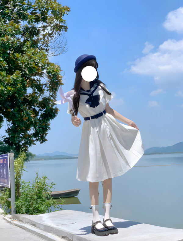 神戸お嬢様学校 白色 セーラーワンピース SailorStyle