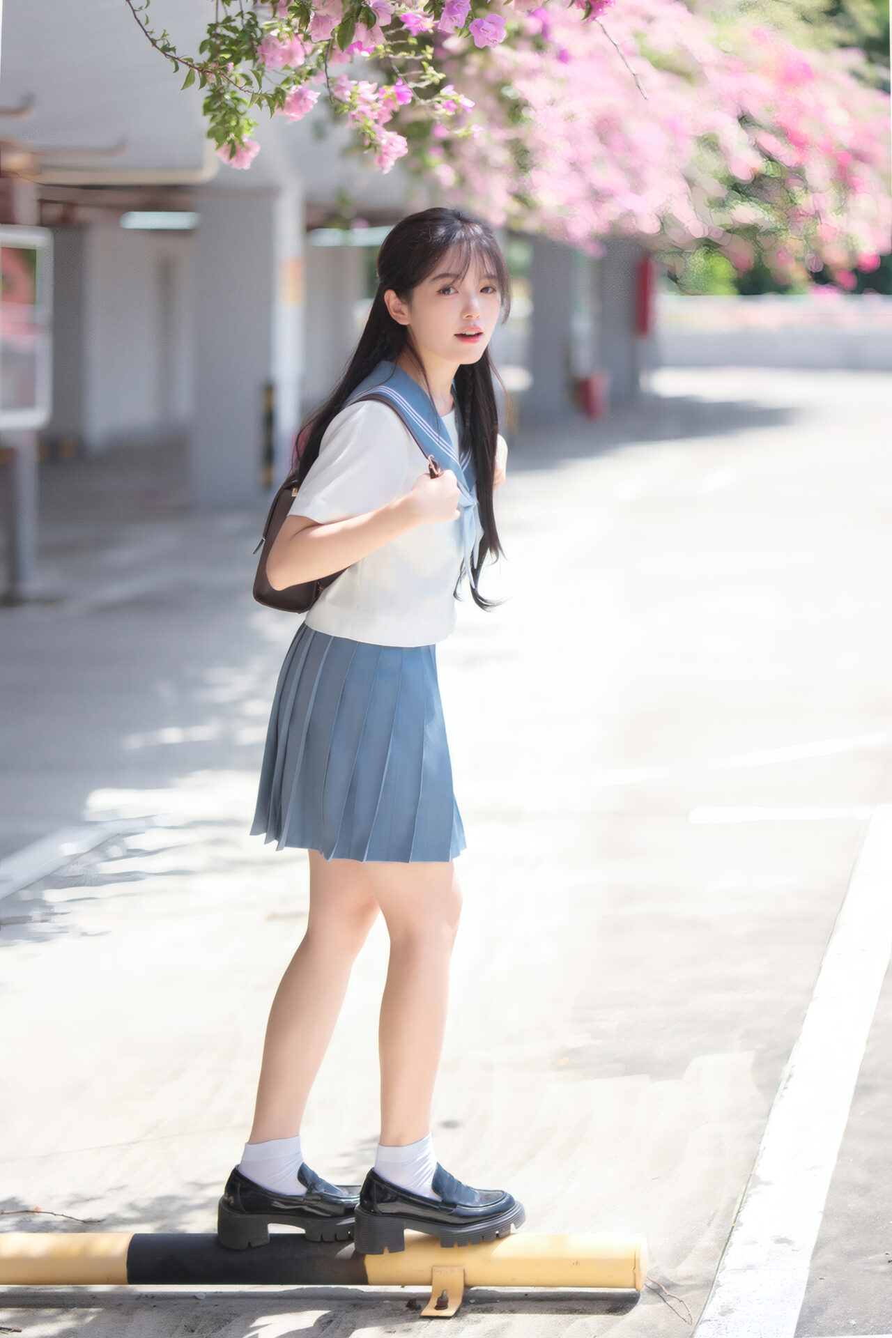 夏セーラー服（半袖・水色）・スカート（水色）セット SailorStyle